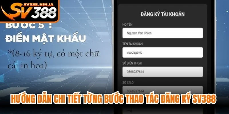Hướng dẫn chi tiết từng bước thao tác đăng ký SV388 cho người mới